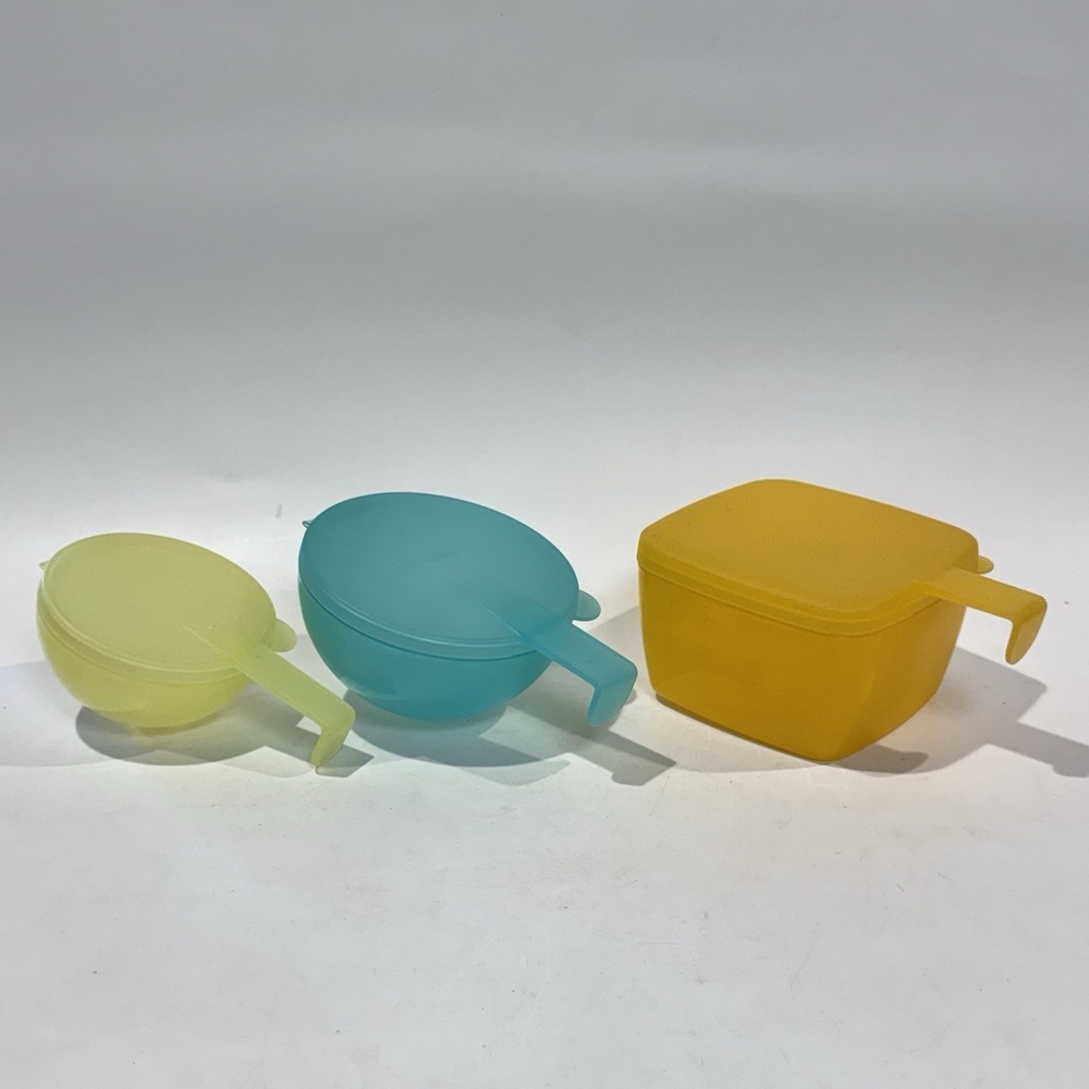 Tupperware 3pc Forget Me Not Hanging Fridge Containers Cheese Onion Tomato